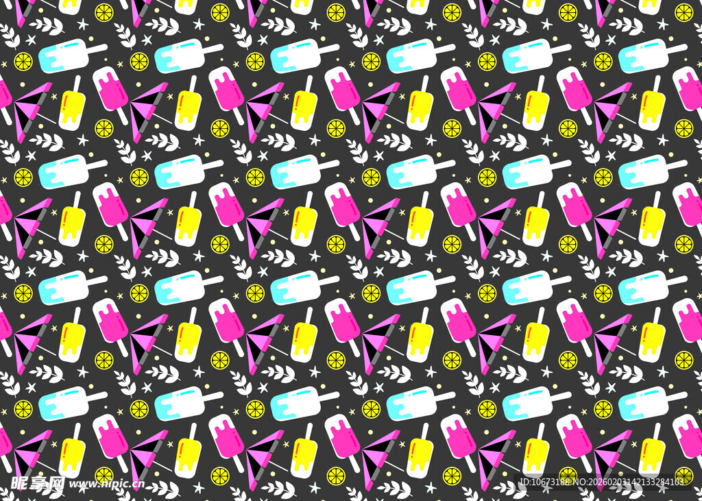 多彩卡通香蕉图案背景