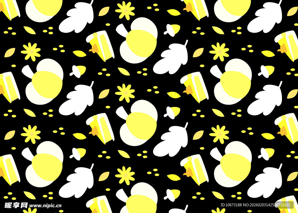 啤酒主题无缝图案背景