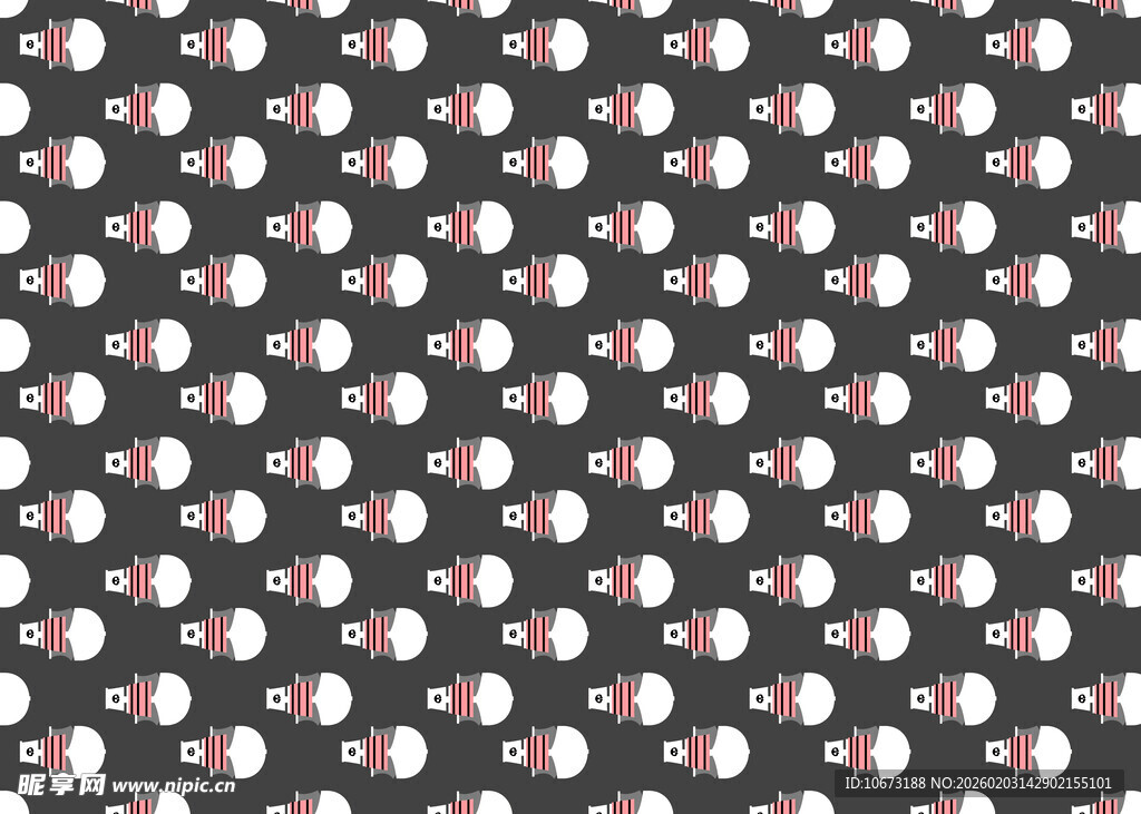 黑色底彩色圆点图案布料