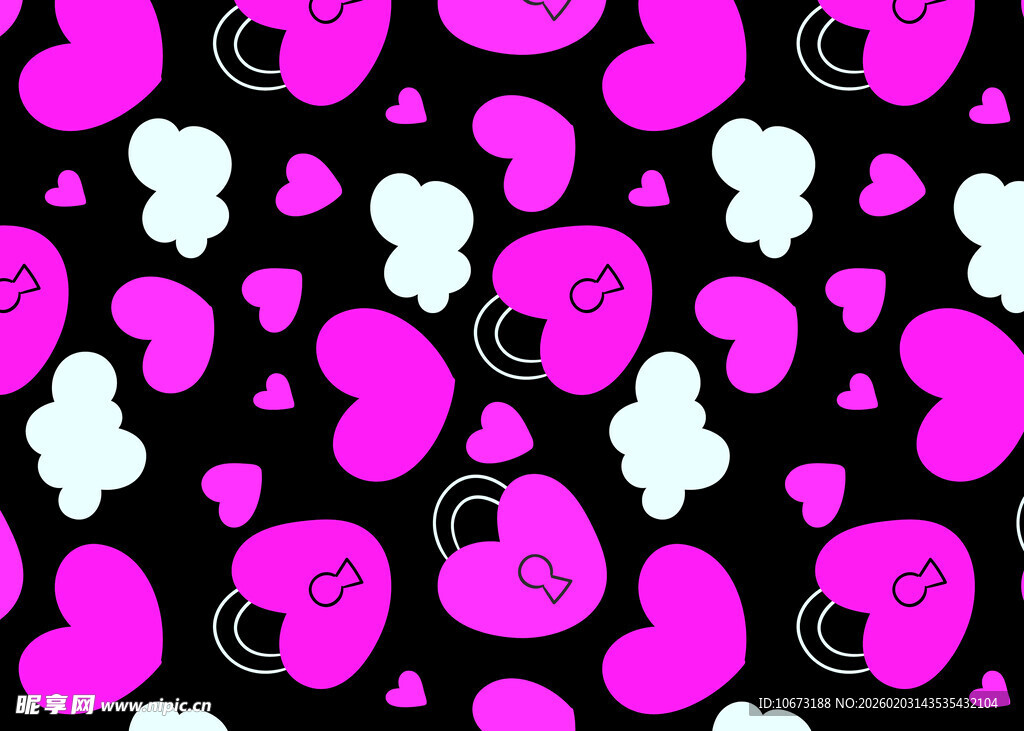 粉色心形图案背景