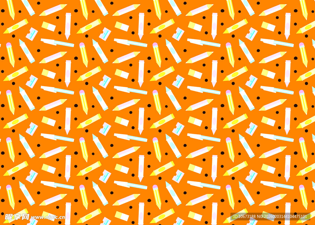 橙色几何图案无缝背景