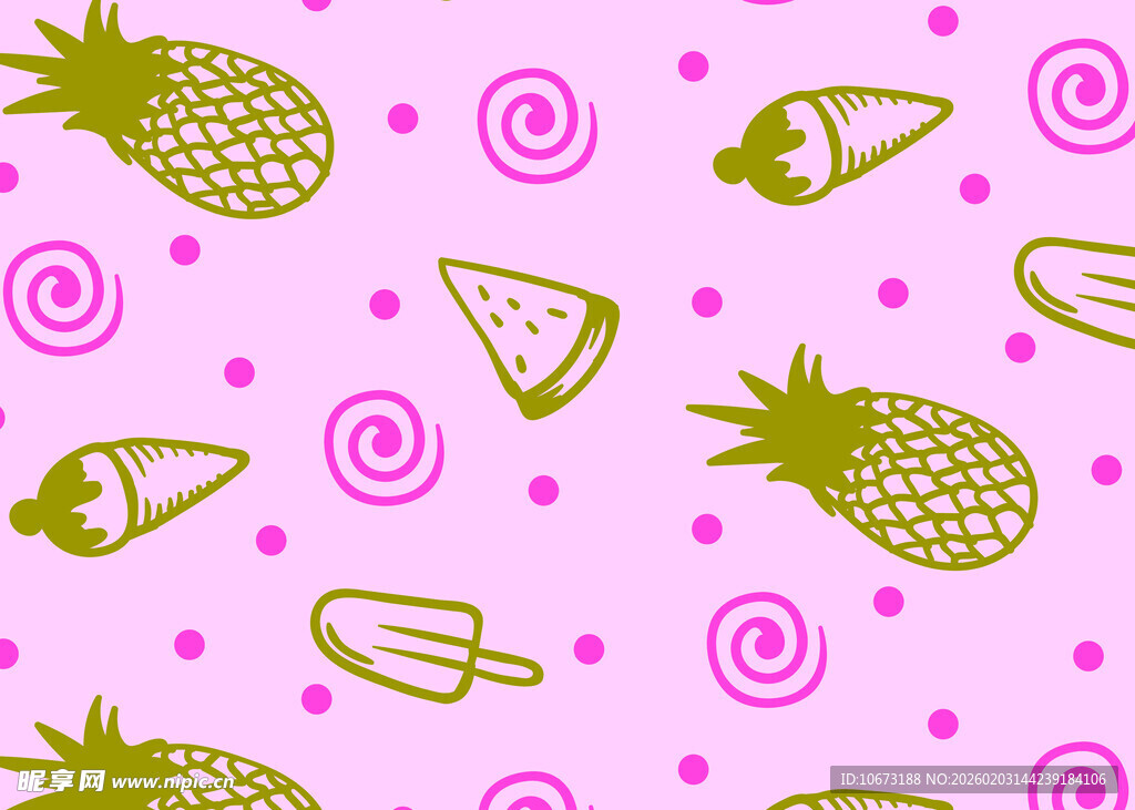 粉色水果图案背景