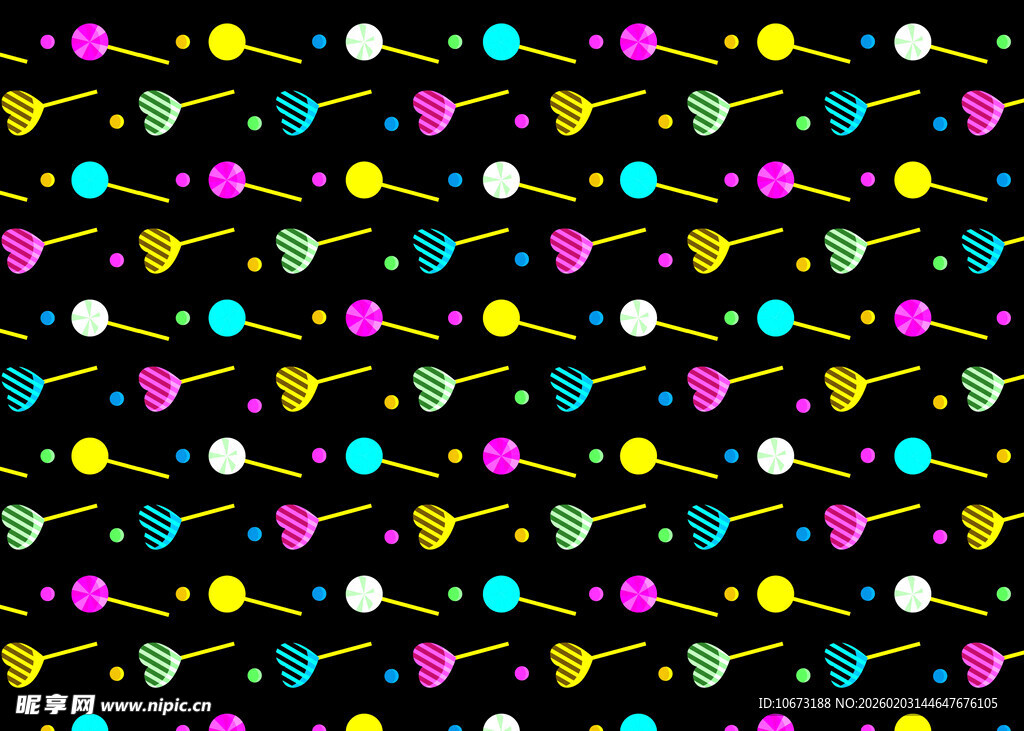 彩色灯泡图案背景