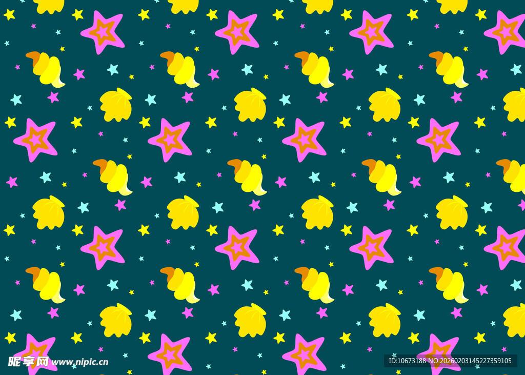 多彩星星图案背景