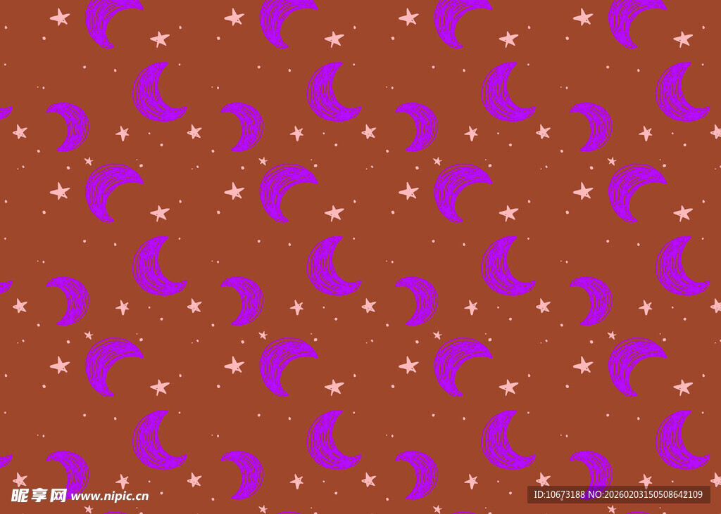 紫色月亮星星图案背景