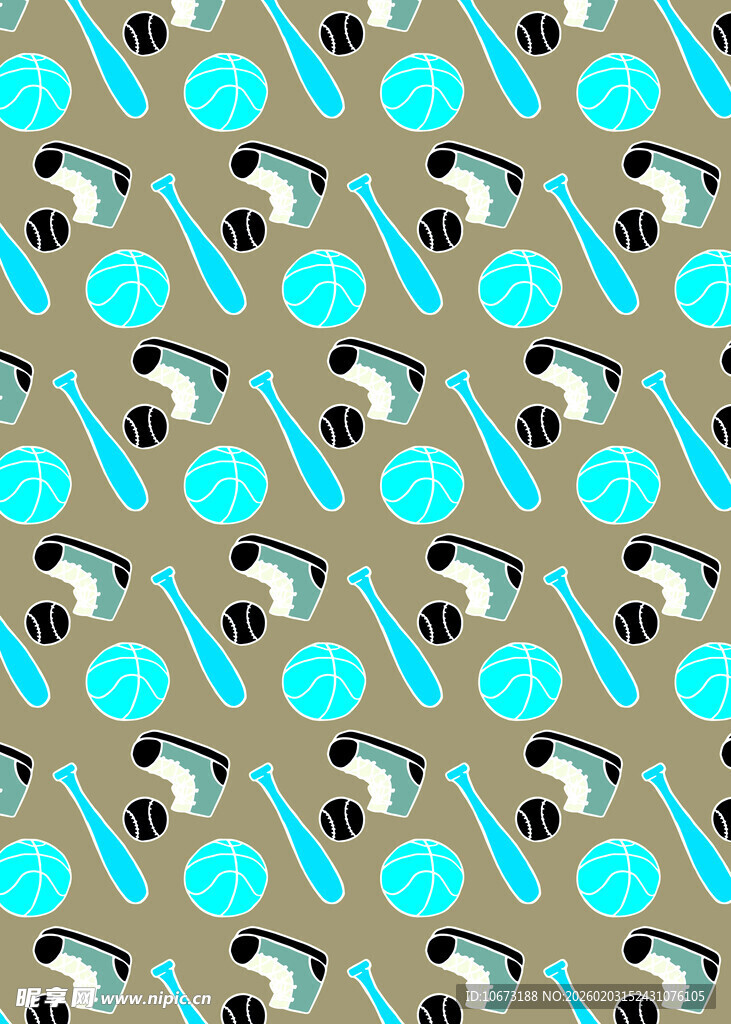 蓝棕相间机械零件图案