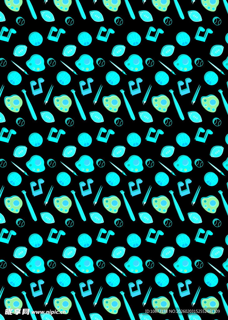 蓝绿波点图案背景纹理