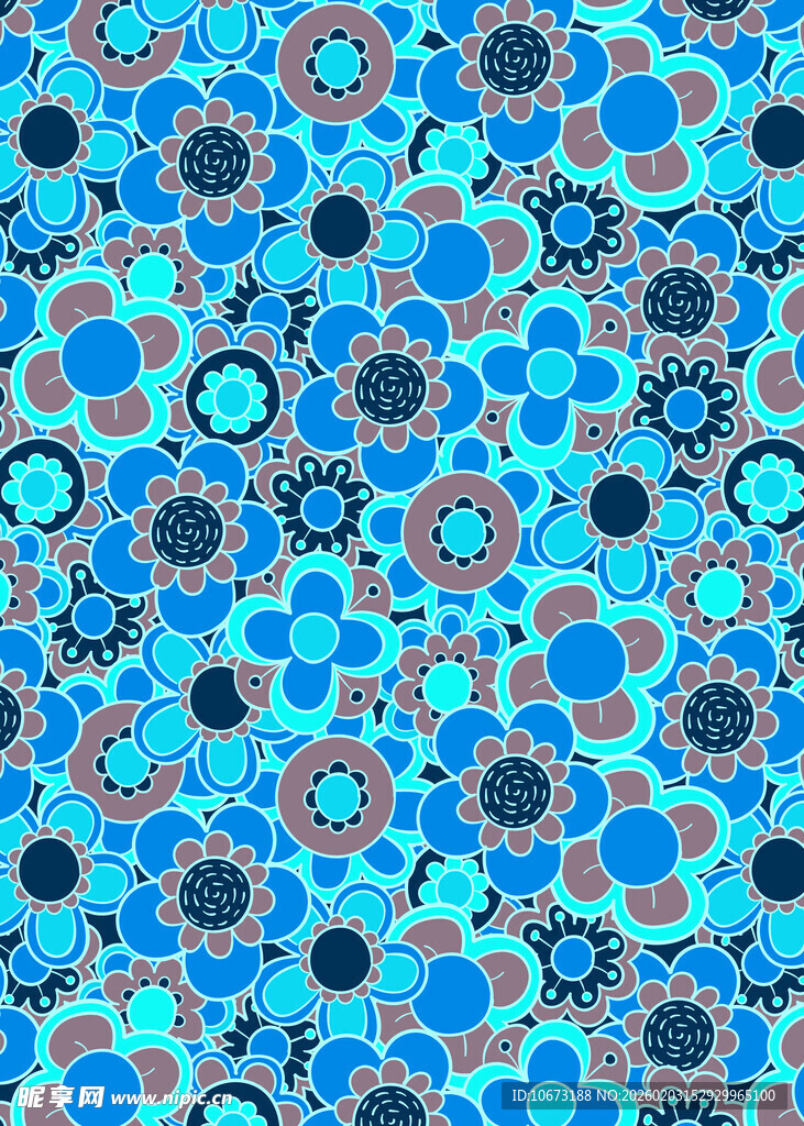 蓝色几何图案无缝背景