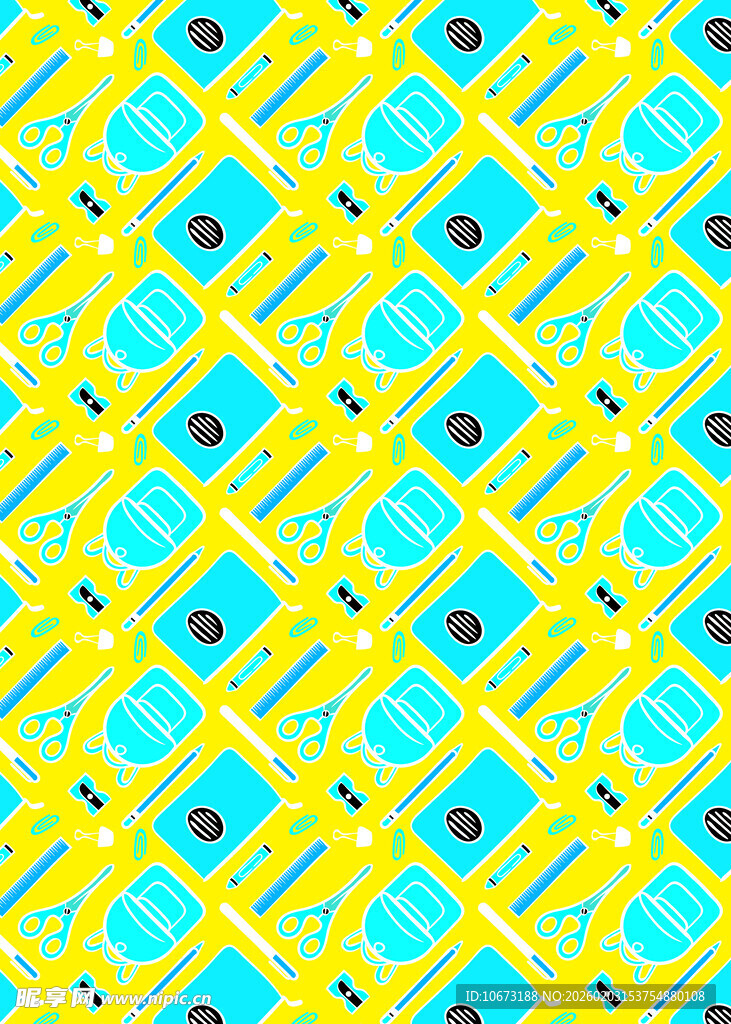 蓝黄几何图案无缝背景