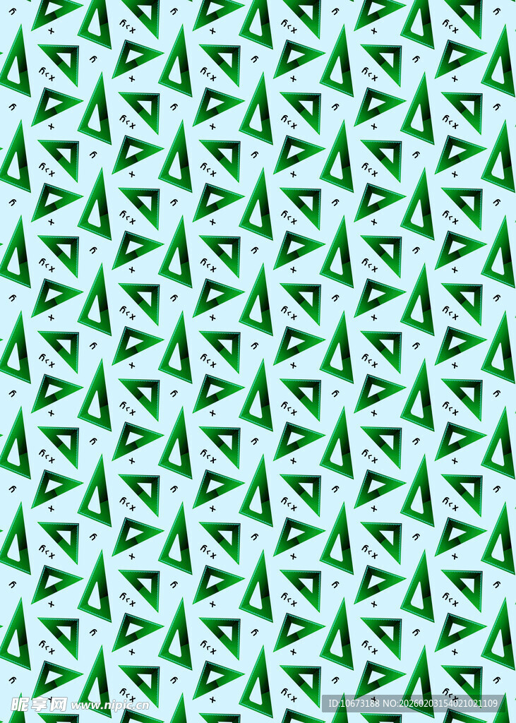 绿色三角图案无缝背景
