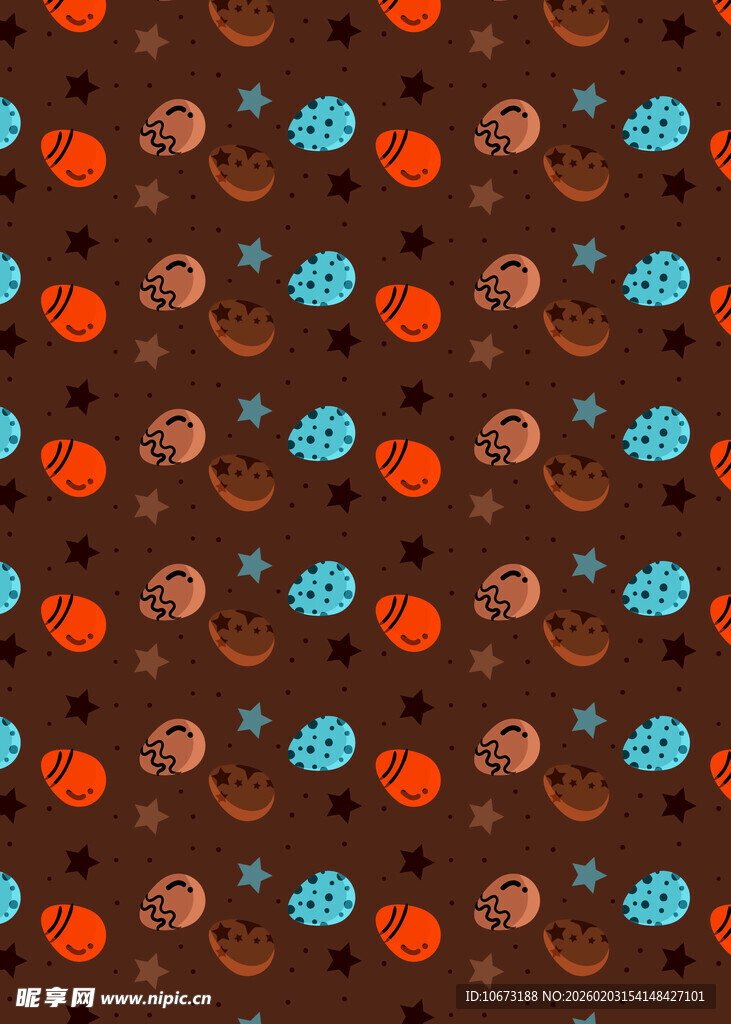 多彩星球图案背景纹理