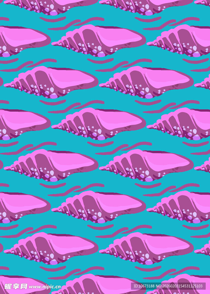 粉色鲸鱼图案的蓝底背景