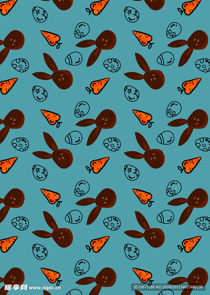 蓝色背景趣味飞机图案