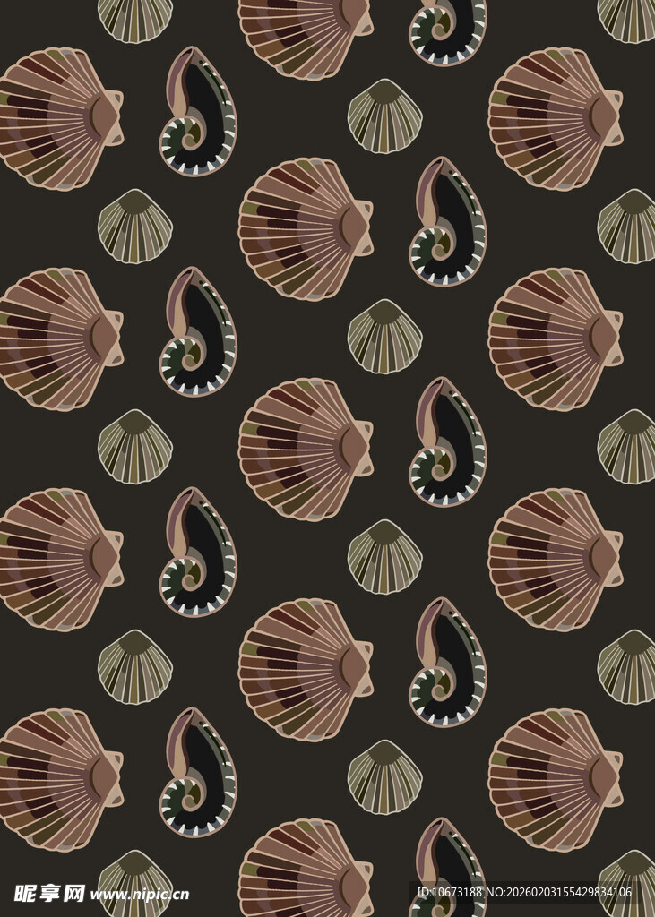 复古风格鱼形图案背景