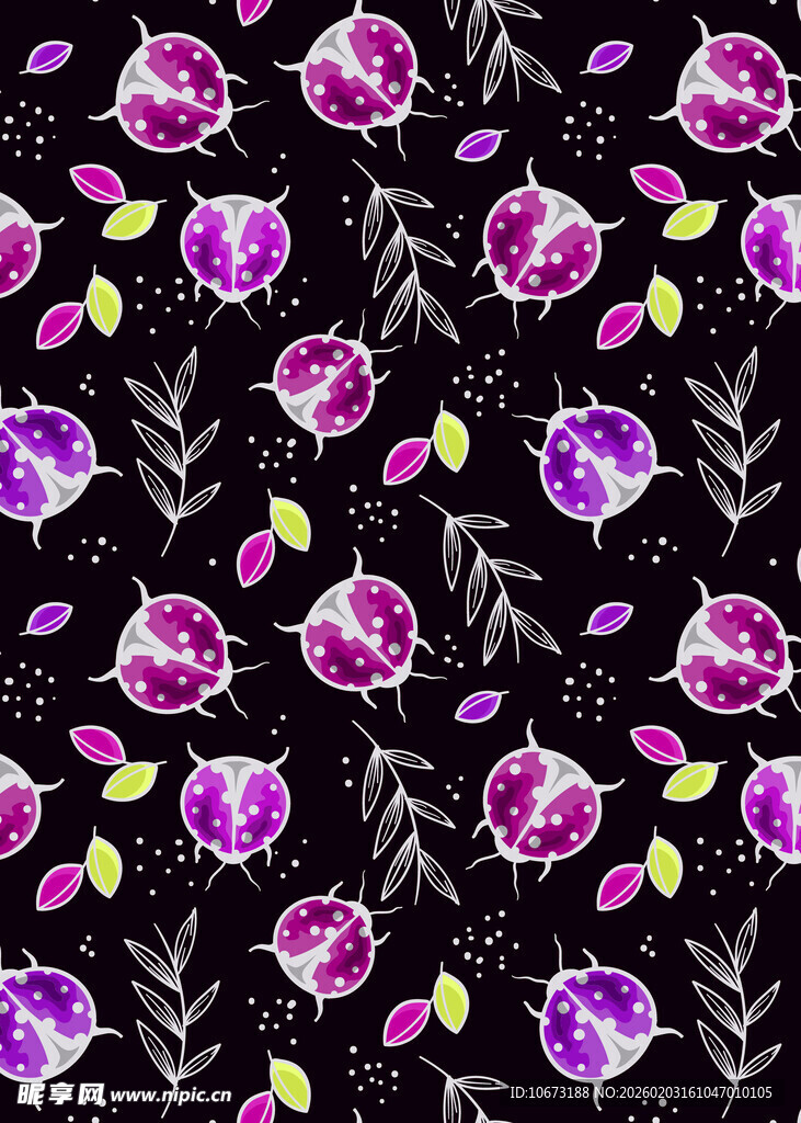 紫色花卉图案背景设计