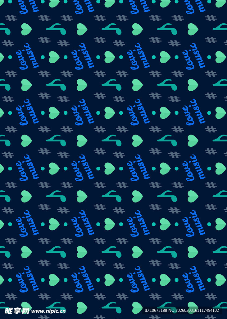 蓝绿几何图案织物纹理