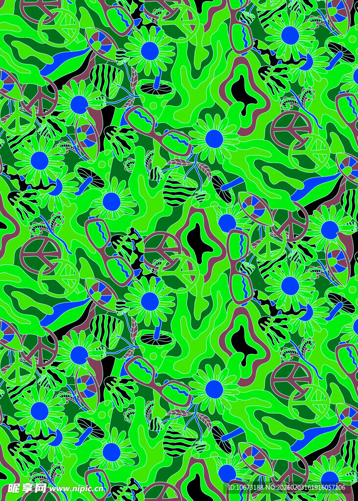 奇幻多彩抽象图案纹理