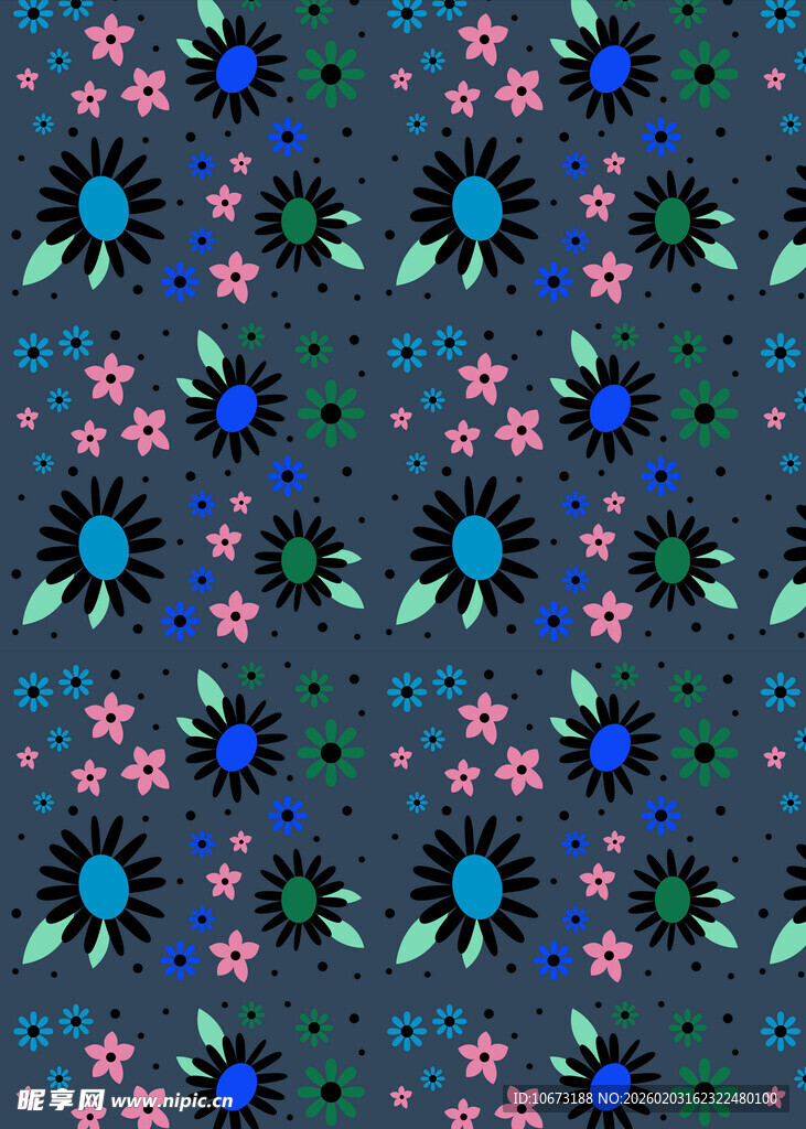 花卉图案背景纹理设计