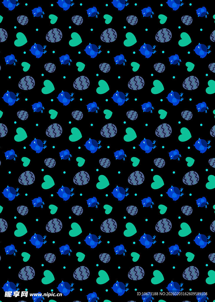 多彩心形图案背景纹理