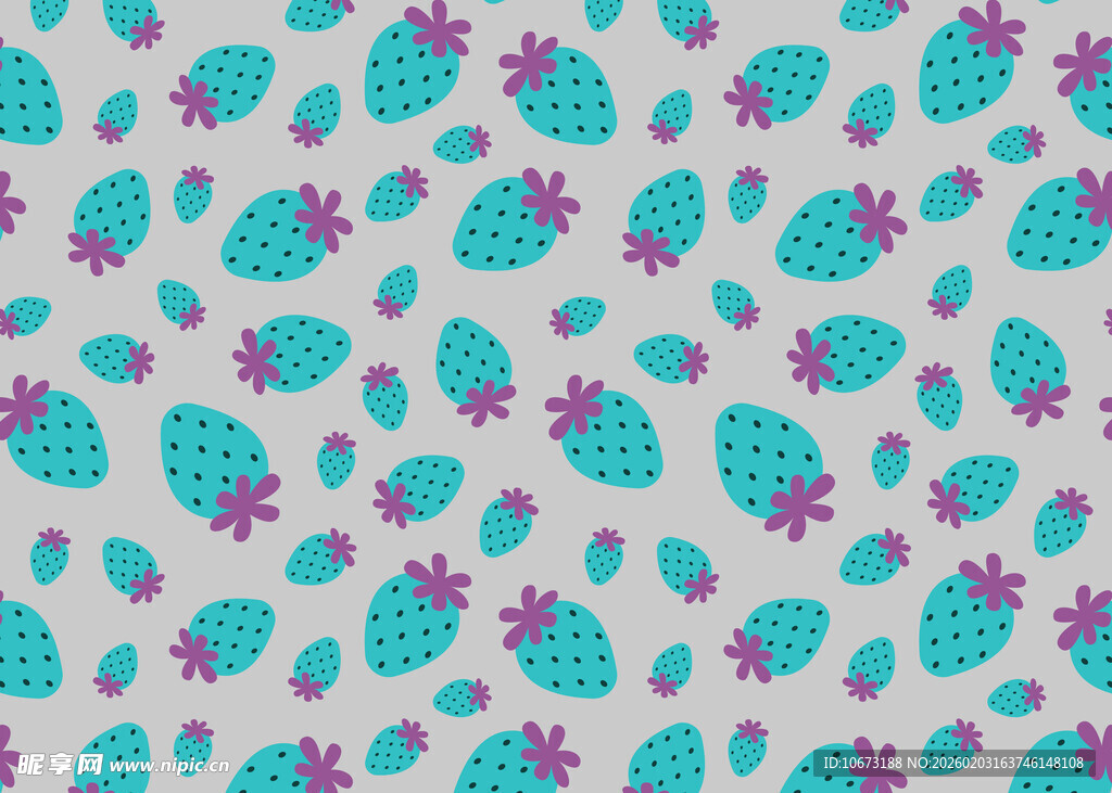 草莓图案背景纹理