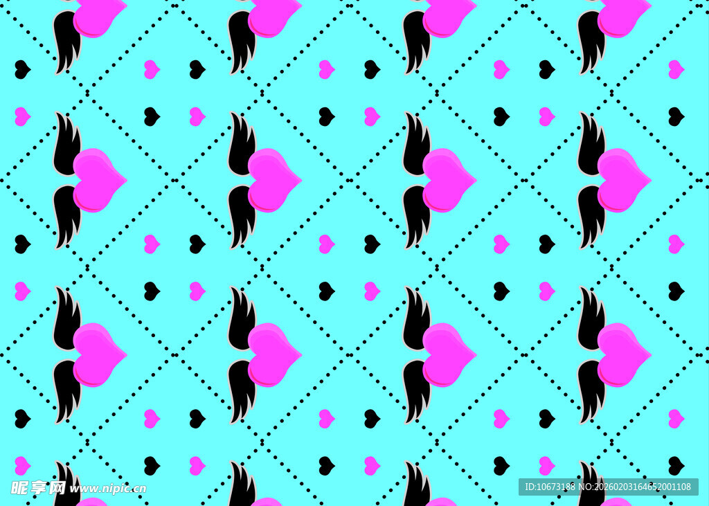 蓝粉几何图案无缝背景