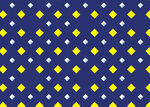 蓝底黄白菱形几何图案
