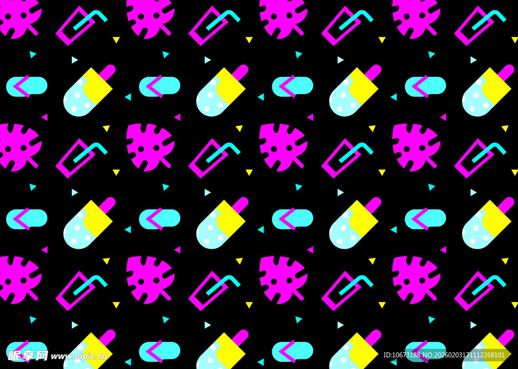 多彩糖果图案无缝背景