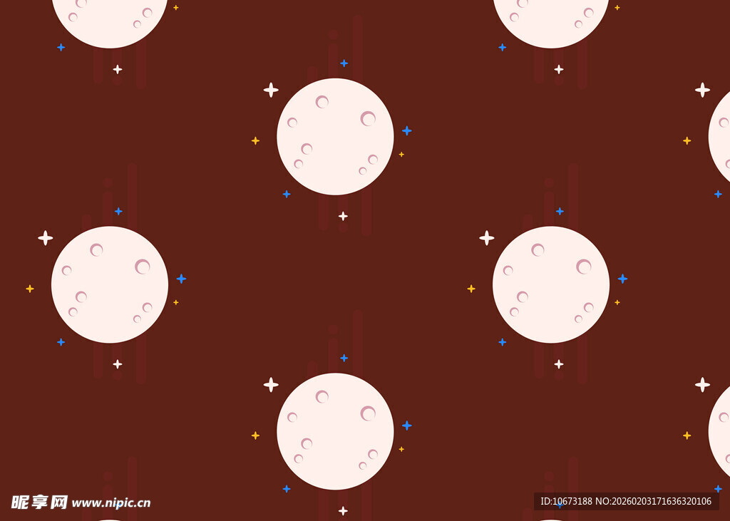 棕色背景白色圆形图案
