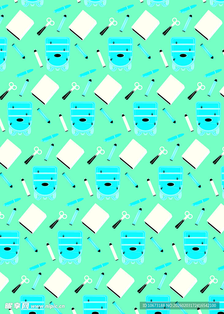 蓝绿几何图案无缝背景