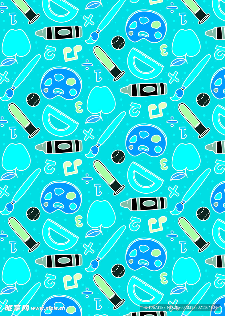 蓝色卡通交通工具图案背景