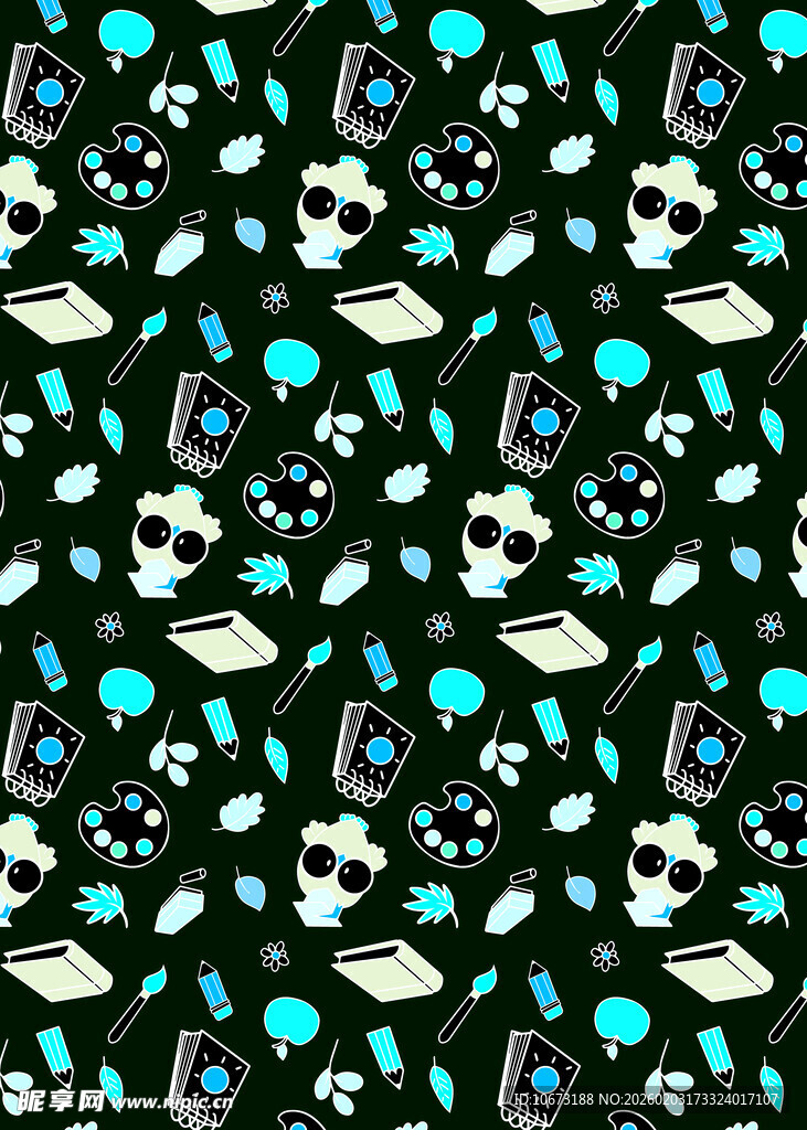 骷髅水母图案的黑色背景