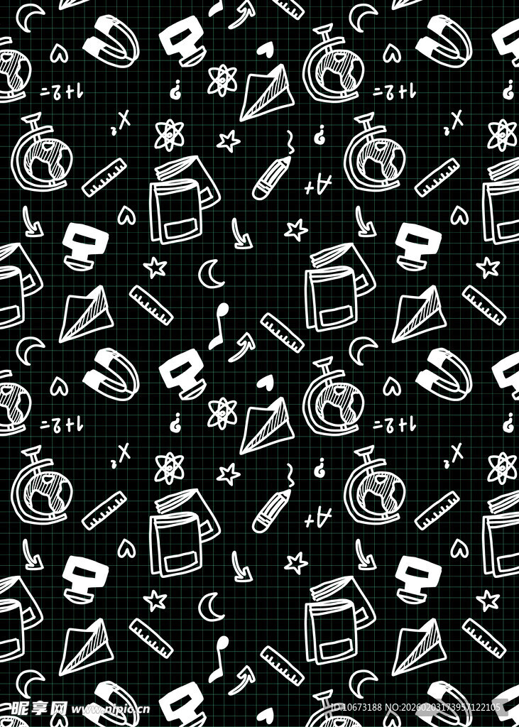 魔法元素无缝图案背景