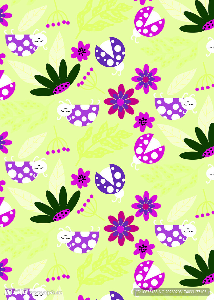 清新花卉图案背景