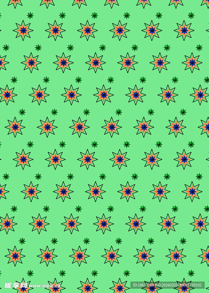 绿色花卉图案背景纹理