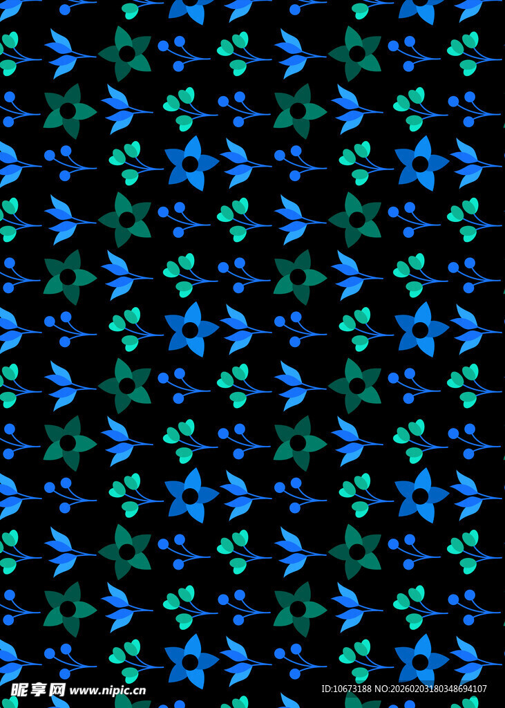 蓝绿星星图案背景