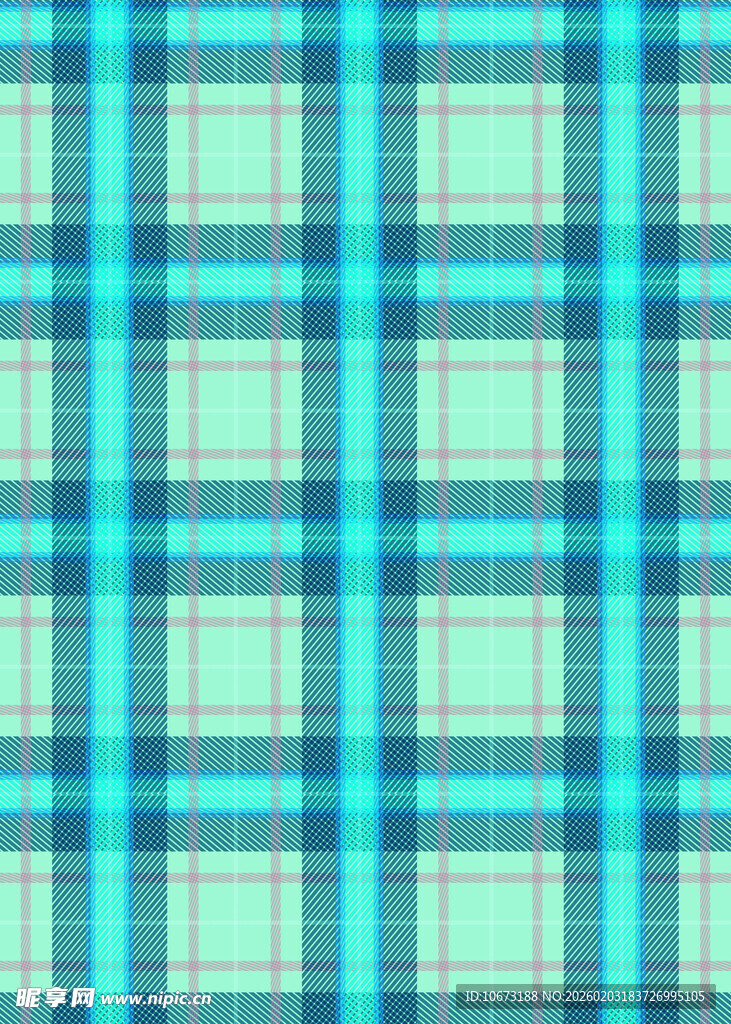 蓝绿格子图案背景