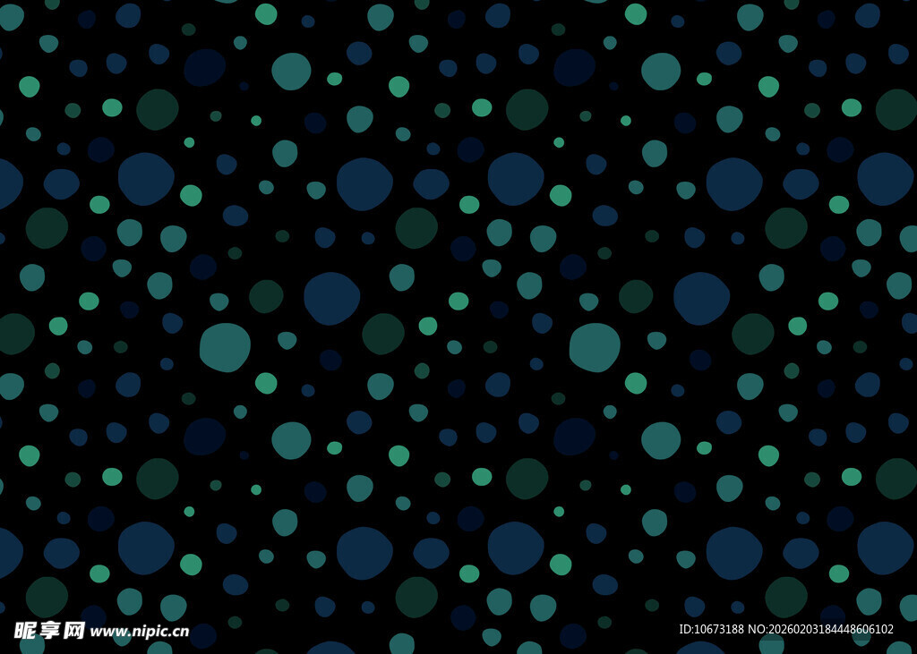 深色背景上的多彩圆点图案