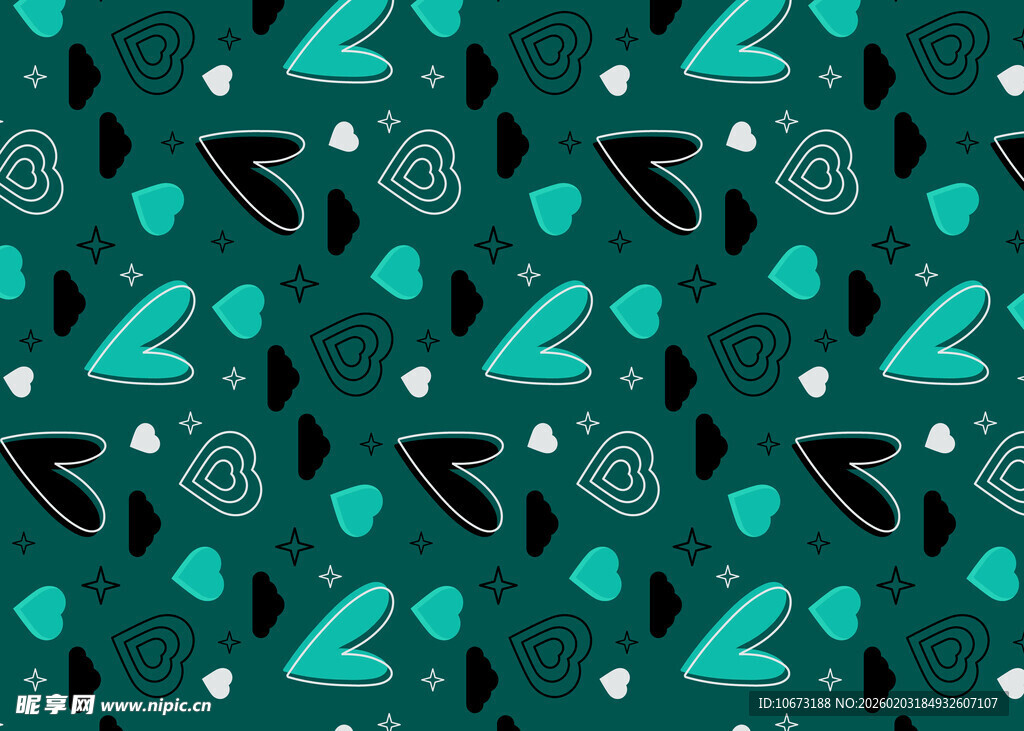 青绿色几何图案背景纹理