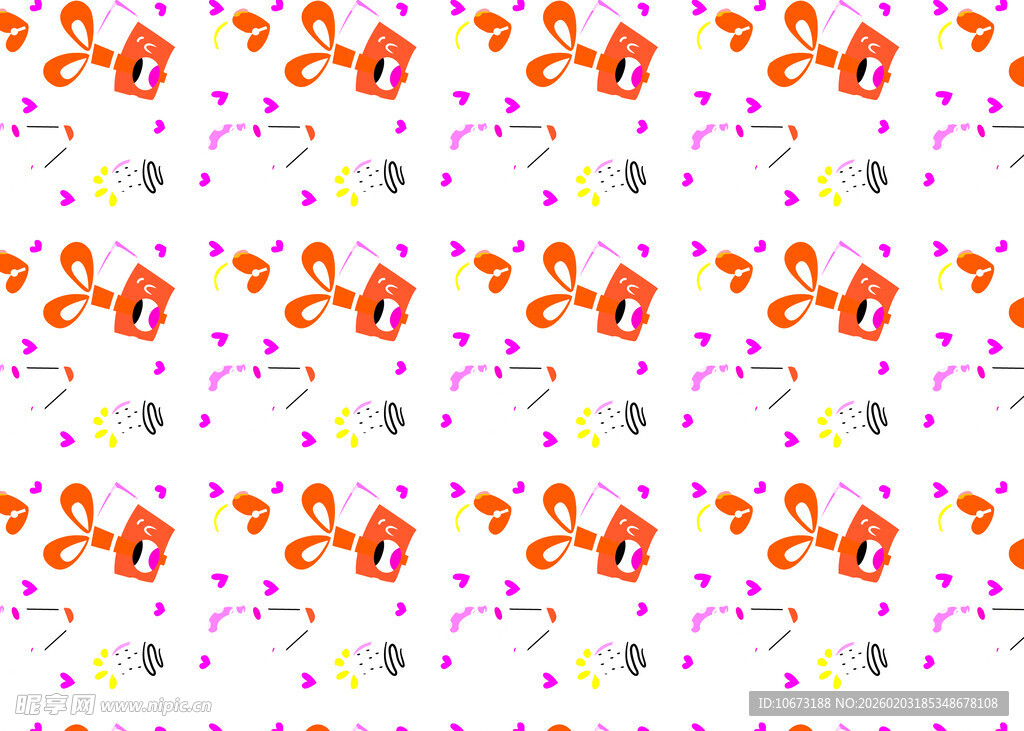 多彩卡通图案背景