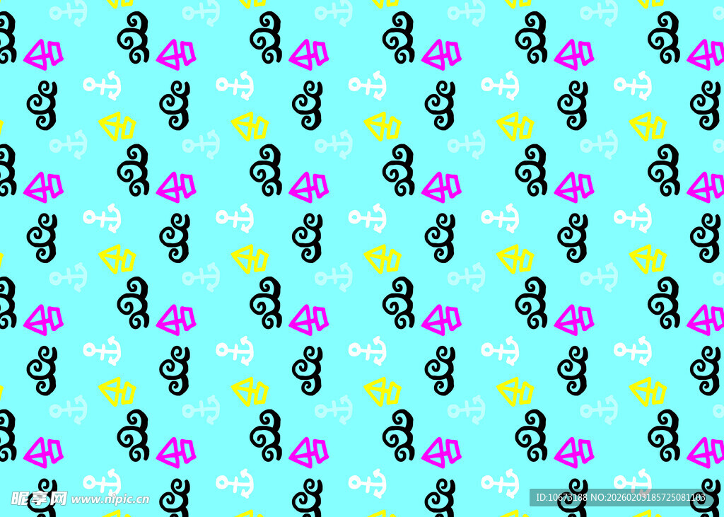 多彩仙人掌图案背景