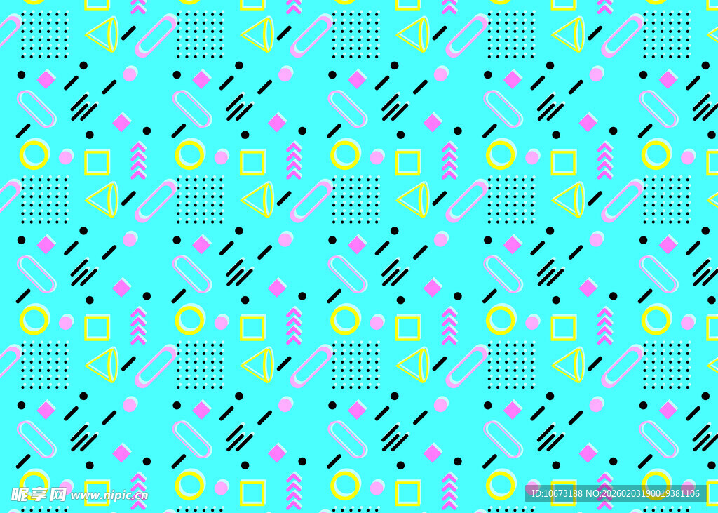 蓝绿几何图案无缝背景