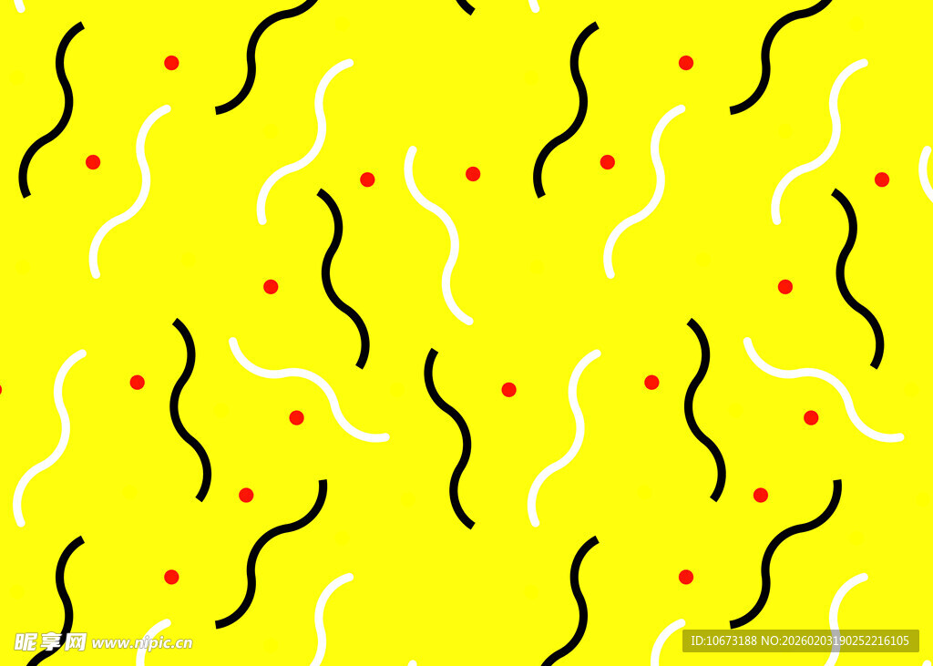 黄色波浪线条背景图案