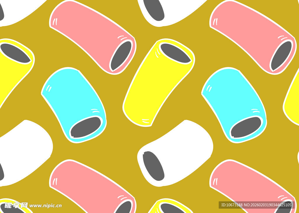 多彩卷筒图案背景