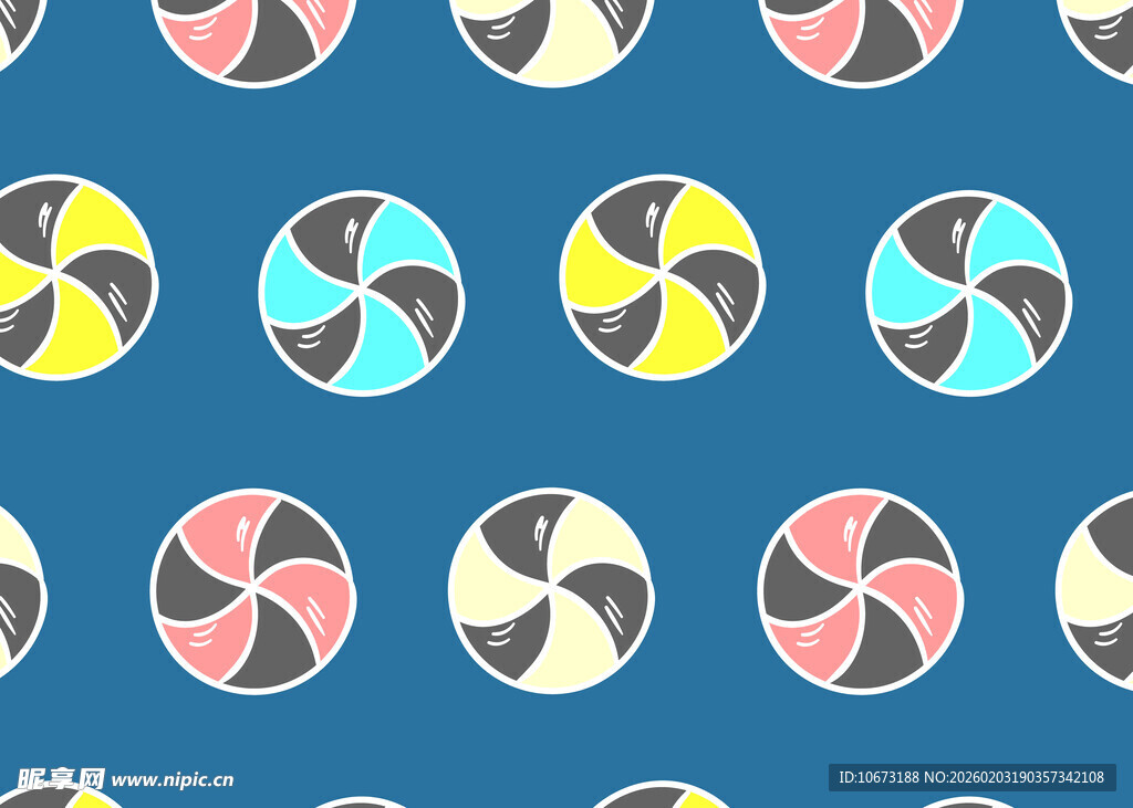 多彩风车图案背景设计