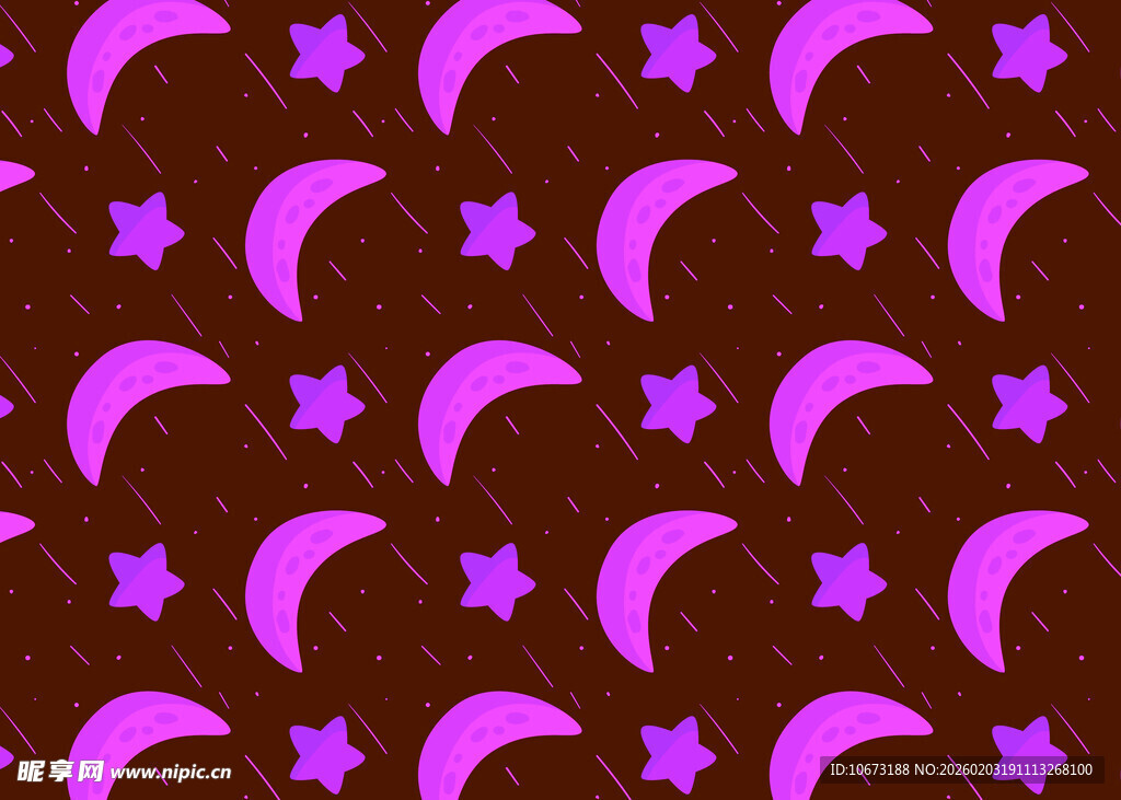 紫色星月图案背景
