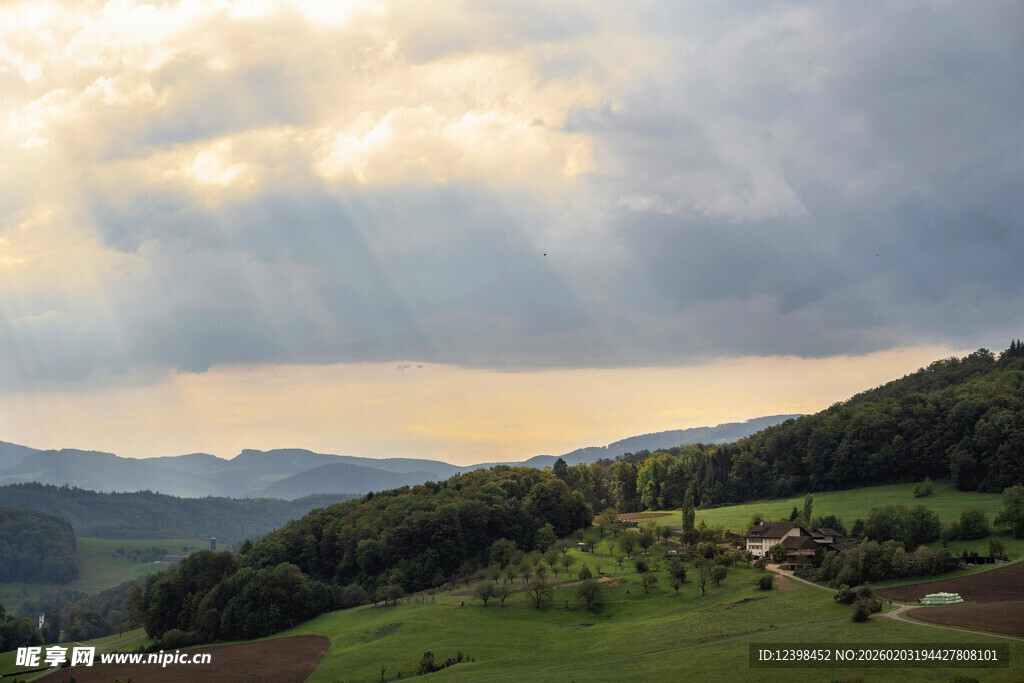 山间田园风光美景