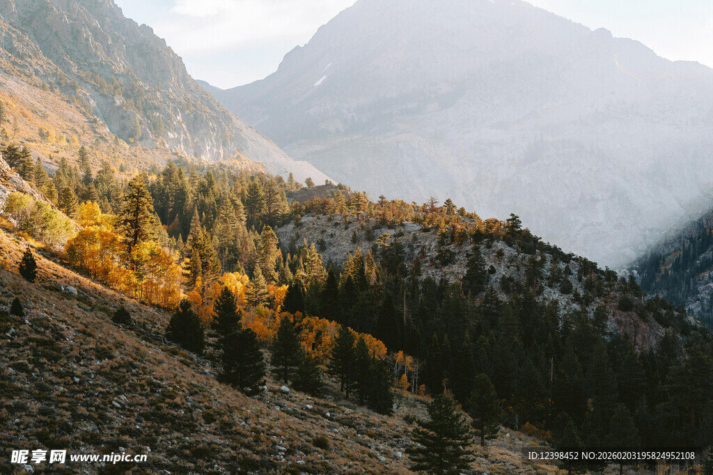 秋日山间斑斓景致