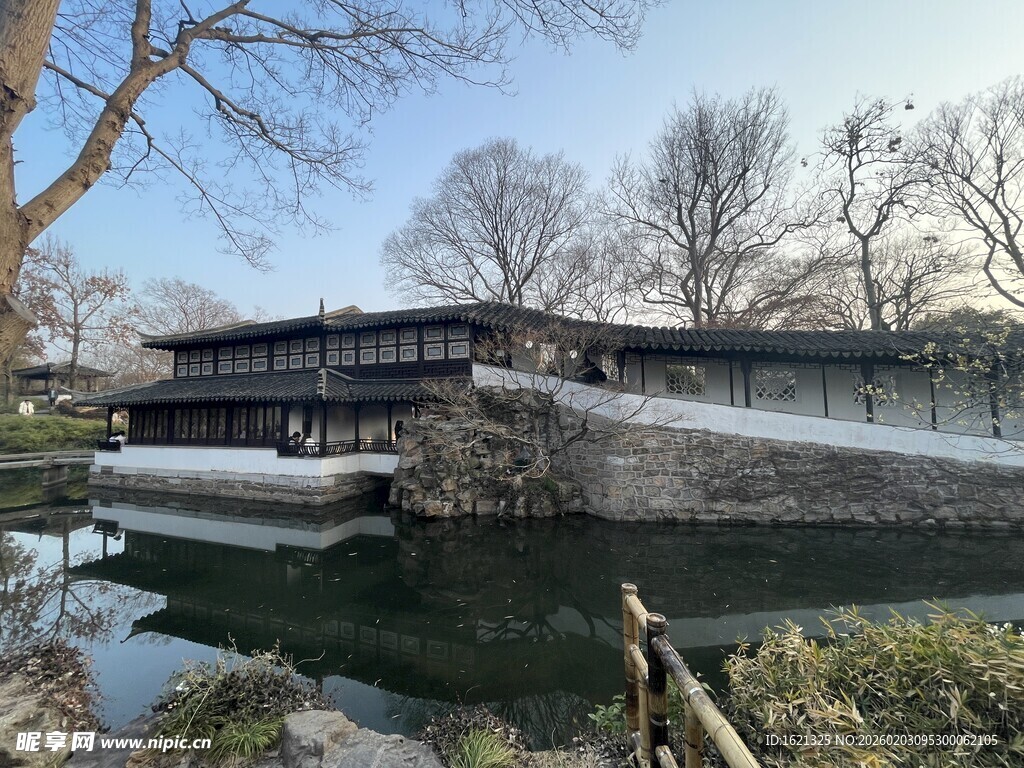 中式园林水景古建筑景观拙政园