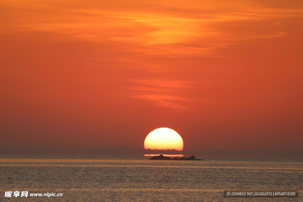 海上落日美景