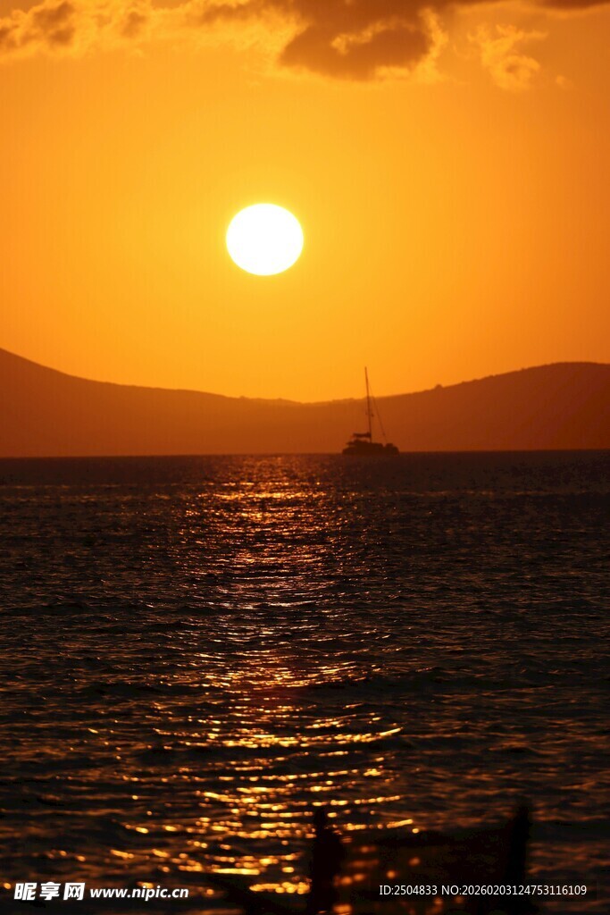 海上落日美景